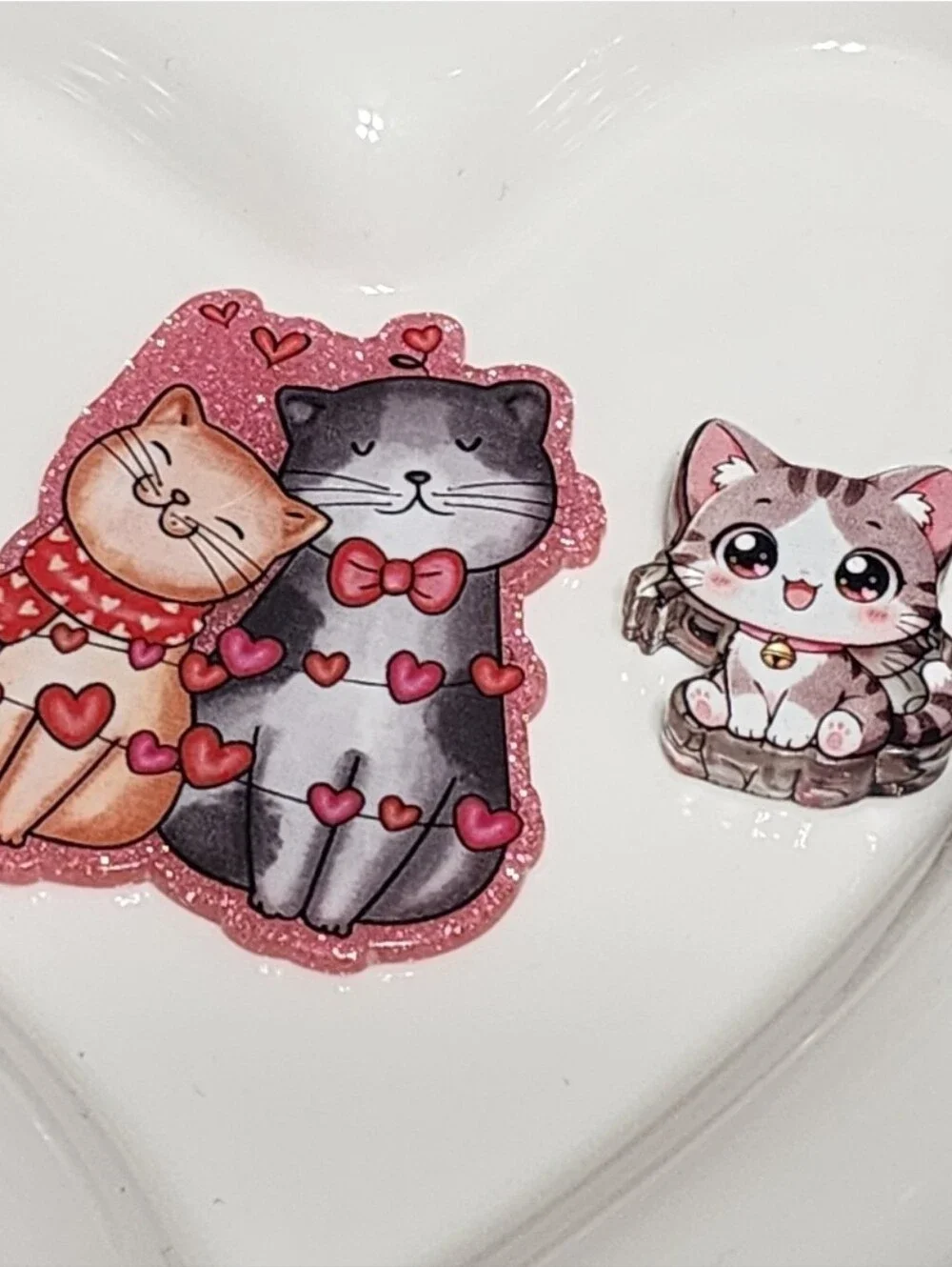 Cats Flatback Focal Bead Badge Keychain Crafts Beaded Pen Magnet Bag Clip